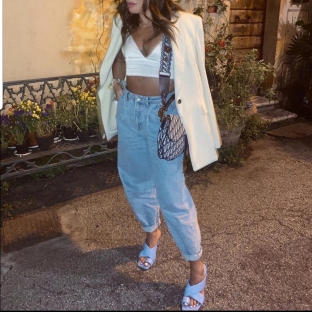 NWT Zara padded heel leather sandals - Picture 8 of 16